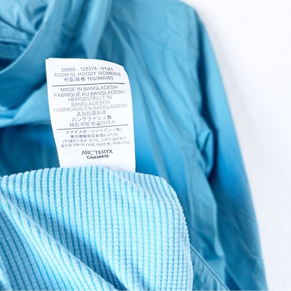 Arc’teryx Atom Lightweight Serene Blue Hoodie Women’s Size Medium - Picture 10 of 10